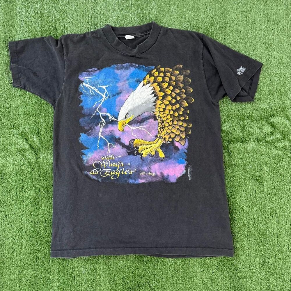 Vintage 90s Jesus T-Shirt  Eagle Graphic